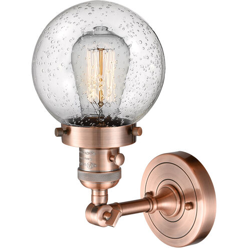 Franklin Restoration Beacon LED 6 inch Antique Copper Sconce Wall Light, Franklin Restoration