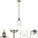 Ballston Candor LED 4.75 inch Antique Brass Mini Pendant Ceiling Light in Black Textured, Ballston