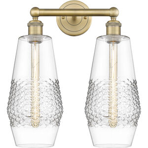 Windham 2 Light 16 inch Brushed Brass Bath Vanity Light Wall Light