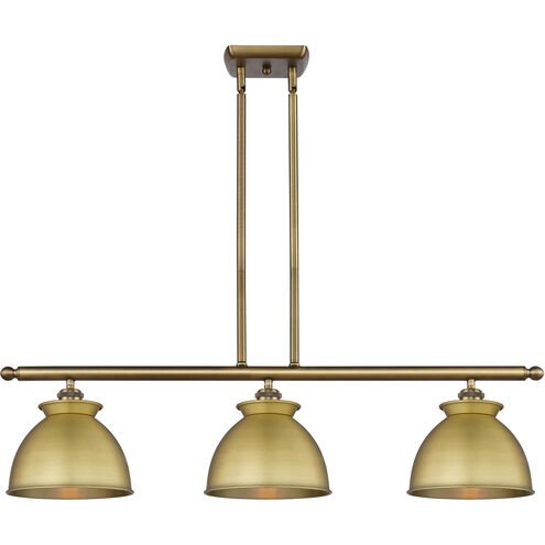 Adirondack 3 Light 36 inch Brushed Brass Island Light Ceiling Light in Incandescent