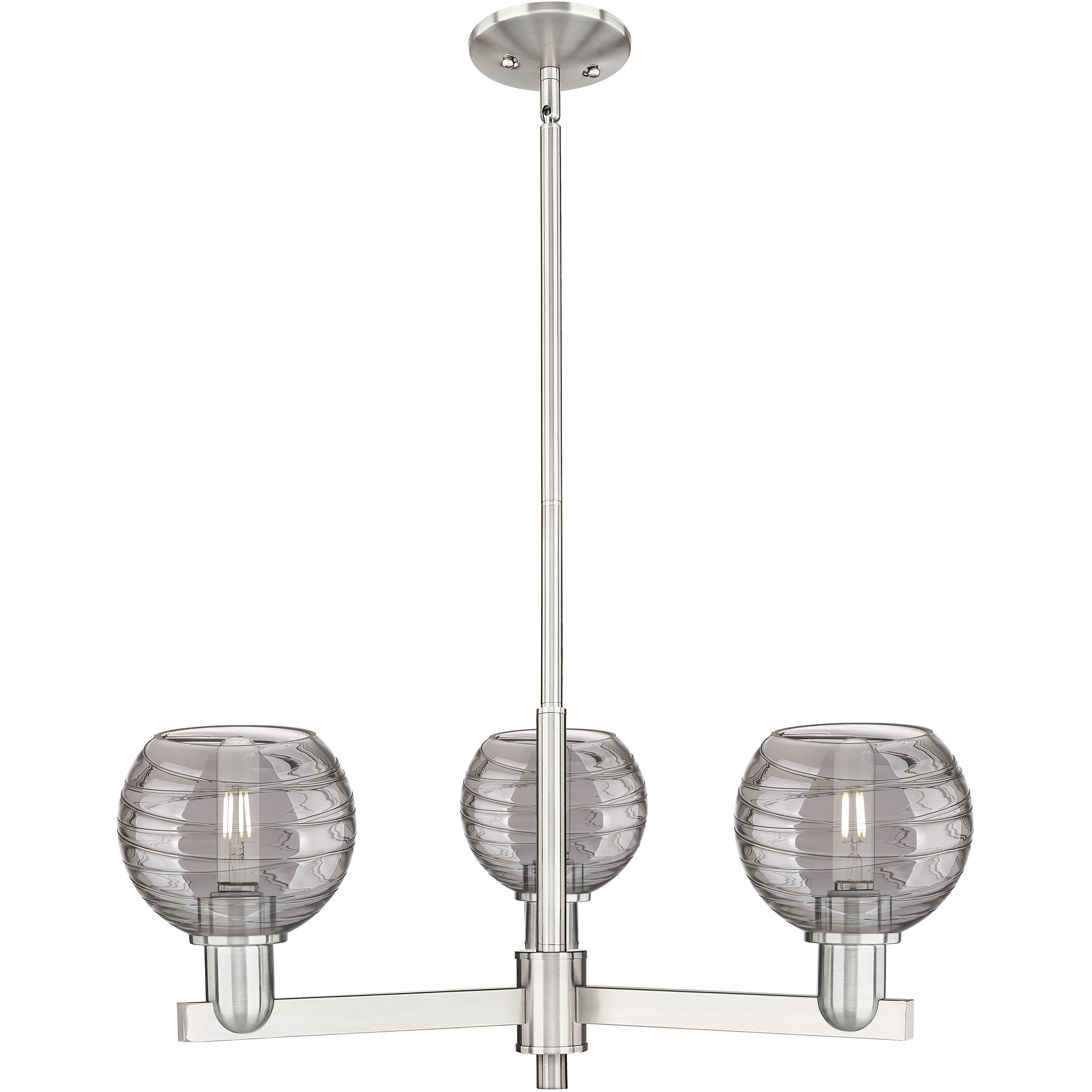 Athens Deco Swirl 3 Light 17.63 inch Chandelier