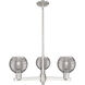 Athens Deco Swirl 3 Light 17.63 inch Chandelier