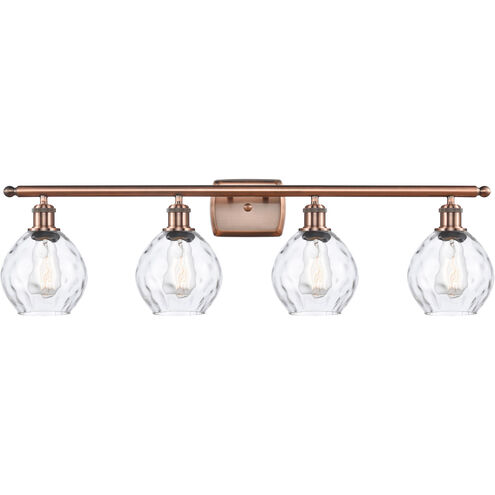 Ballston Small Waverly LED 36 inch Antique Copper Bath Vanity Light Wall Light, Ballston