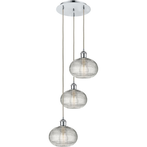 Ballston Ithaca 3 Light 14.5 inch Polished Chrome Cord Hung Multi Pendant Ceiling Light