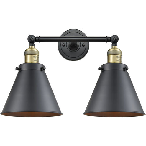 Franklin Restoration Appalachian LED 8 inch Black Antique Brass Bath Vanity Light Wall Light, Franklin Restoration