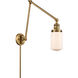 Dover 30 inch 3.50 watt Brushed Brass Swing Arm Wall Light, Franklin Restoration