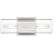 Bolivar 2 Light 4 inch Polished Nickel Bath Vanity Light Wall Light in Clear Glass