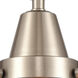 Franklin Restoration Bellmont LED 6 inch Brushed Satin Nickel Flush Mount Ceiling Light in Seedy Glass