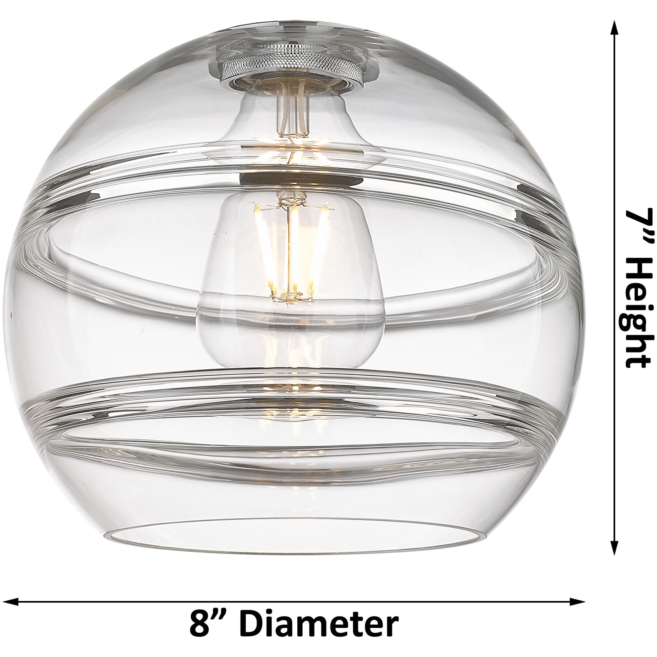 Edison Rochester 1 Light 8 inch Polished Chrome Stem Hung Mini Pendant Ceiling Light