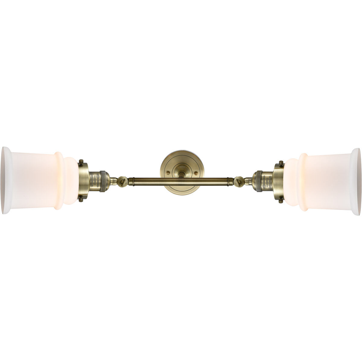 Franklin Restoration Canton LED 17 inch Antique Brass Bath Vanity Light Wall Light in Matte White Glass, Franklin Restoration