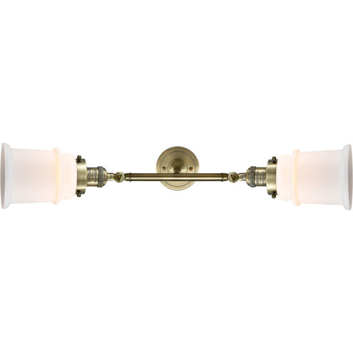 Franklin Restoration Canton LED 17 inch Antique Brass Bath Vanity Light Wall Light in Matte White Glass, Franklin Restoration