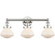 Olean 3 Light 24.5 inch Polished Nickel Bath Vanity Light Wall Light in Matte White