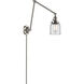 Small Bell 30 inch 3.50 watt Satin Nickel Swing Arm Wall Light, Franklin Restoration