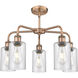 Clymer 5 Light 21.88 inch Antique Copper and Seedy Chandelier Ceiling Light
