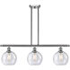 Ballston Athens LED 36 inch Brushed Satin Nickel Island Light Ceiling Light in Seedy Glass, Ballston
