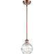 Ballston Small Deco Swirl 1 Light 6 inch Antique Copper Pendant Ceiling Light, Ballston