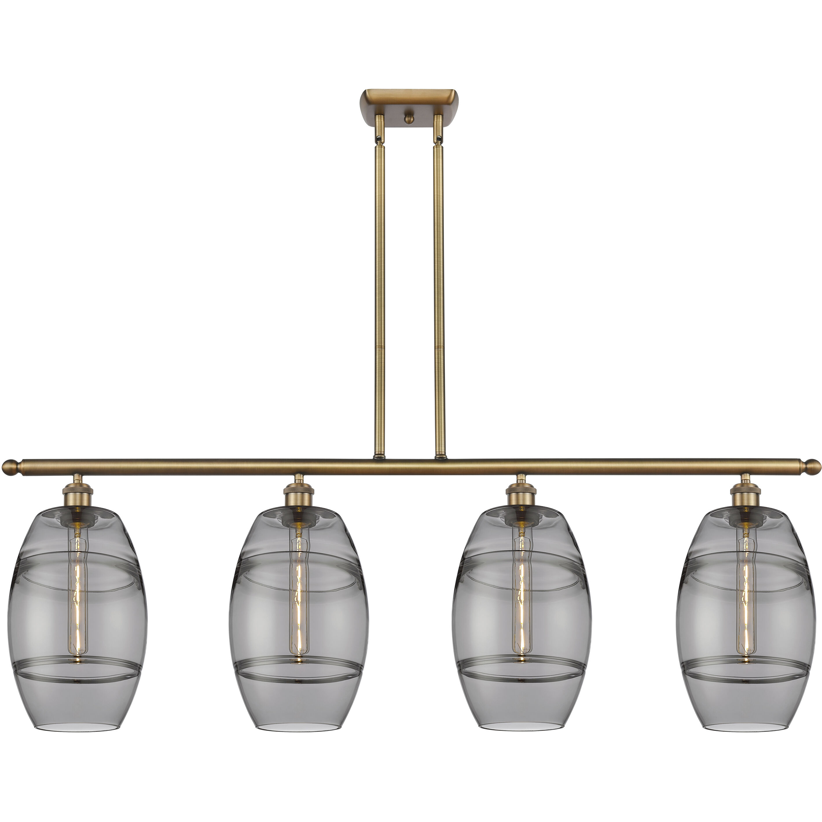Ballston Vaz 4 Light 48 inch Brushed Brass Stem Hung Island Light Ceiling Light