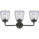 Nouveau Chatham 3 Light 24 inch Oil Rubbed Bronze Bath Vanity Light Wall Light in Clear Glass, Nouveau