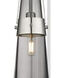 Milan 3 Light 6.38 inch Brushed Satin Nickel Multi Pendant Ceiling Light in Light Smoke Glass