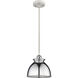 Adirondack 1 Light 8.13 inch White and Polished Chrome Mini Pendant Ceiling Light