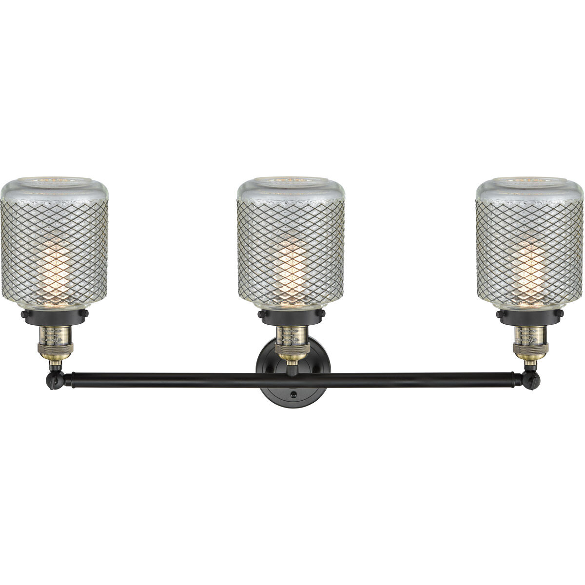 Franklin Restoration Stanton LED 32 inch Black Antique Brass Bath Vanity Light Wall Light, Franklin Restoration