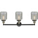 Franklin Restoration Stanton 3 Light 32 inch Black Antique Brass Bath Vanity Light Wall Light, Franklin Restoration