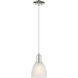 Arcadia Castile 1 Light 6 inch Polished Nickel Mini Pendant Ceiling Light in White
