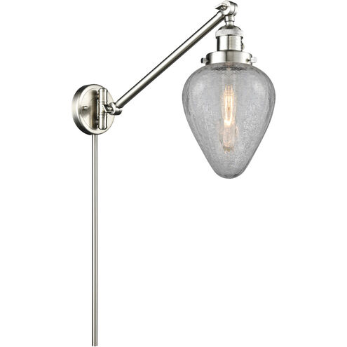 Geneseo 35 inch 60.00 watt Satin Nickel Swing Arm Wall Light, Franklin Restoration