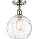 Ballston Athens Water Glass LED 8 inch Polished Nickel Semi-Flush Mount Ceiling Light