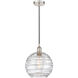 Edison Athens Deco Swirl LED 10 inch Polished Nickel Mini Pendant Ceiling Light
