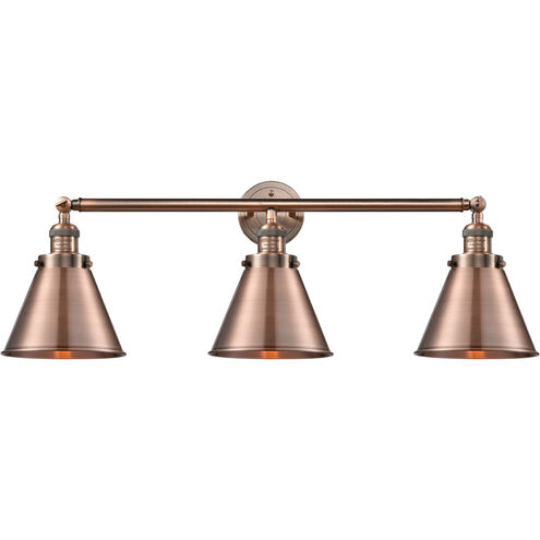 Franklin Restoration Appalachian 3 Light 32 inch Antique Copper Bath Vanity Light Wall Light, Franklin Restoration