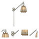 Chatham 35 inch 60.00 watt Satin Nickel Swing Arm Wall Light, Franklin Restoration