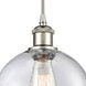 Ballston Athens 1 Light 8 inch Polished Nickel Mini Pendant Ceiling Light in Seedy Glass, Ballston