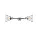 Franklin Restoration Large Cone 2 Light 8 inch Polished Chrome Bath Vanity Light Wall Light in Seedy Glass, Franklin Restoration