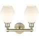 Cindyrella 2 Light 15 inch Antique Brass and Cased Matte White Bath Vanity Light Wall Light