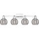 Athens Deco Swirl 4 Light 36 inch Polished Chrome Bath Vanity Light Wall Light