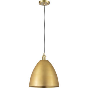 Ballston Dome LED 12 inch Satin Gold Mini Pendant Ceiling Light