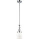 Franklin Restoration Bell LED 5 inch Polished Chrome Mini Pendant Ceiling Light in Matte White, Franklin Restoration
