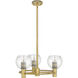 Crown Point 3 Light 20 inch Brushed Brass Pendant Ceiling Light in Seedy Glass
