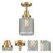 Franklin Restoration Stanton LED 6 inch Brushed Brass Flush Mount Ceiling Light