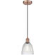 Edison Castile 1 Light 6 inch Antique Copper Mini Pendant Ceiling Light