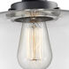 X-Large Bell 12 inch 60.00 watt Matte Black Swing Arm Wall Light, Franklin Restoration