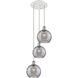 Ballston Athens Deco Swirl 3 Light 14.5 inch White Polished Chrome Cord Hung Multi Pendant Ceiling Light