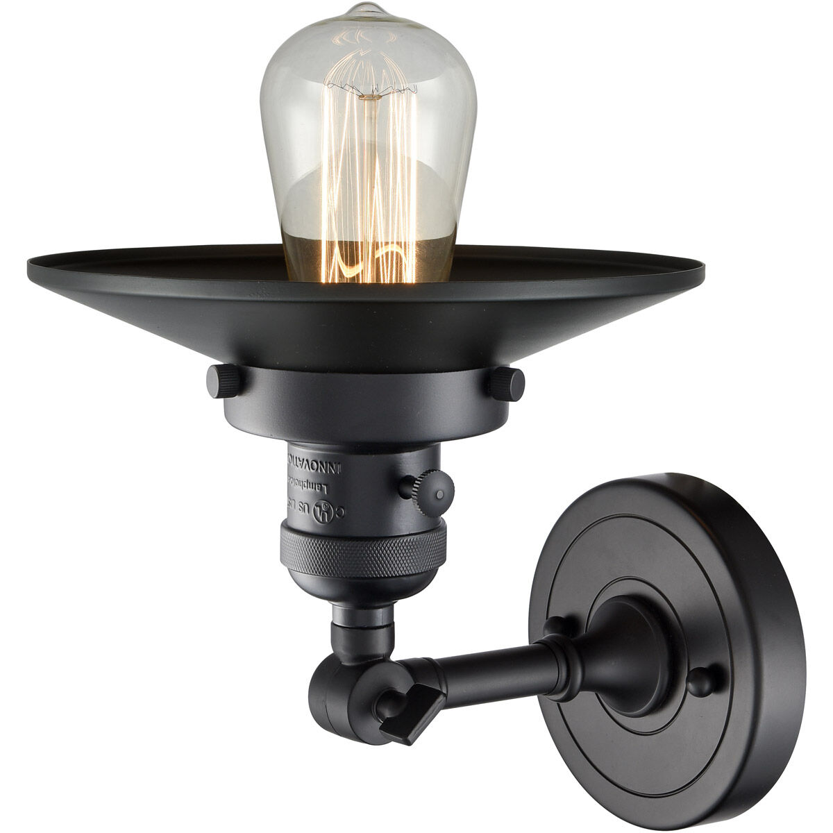 Franklin Restoration Railroad LED 8 inch Matte Black Sconce Wall Light, Franklin Restoration