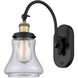 Franklin Restoration Bellmont LED 7 inch Black Antique Brass Sconce Wall Light