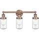 Dover 3 Light 24.5 inch Antique Copper and Seedy Bath Vanity Light Wall Light