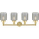 Stanton 4 Light 33 inch Satin Gold Bath Vanity Light Wall Light