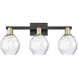 Arcadia Waverly 3 Light 25 inch Black Antique Brass Bath Vanity Light Wall Light