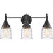 Caden LED 23 inch Matte Black Bath Vanity Light Wall Light