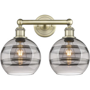 Edison Rochester 2 Light 17 inch Antique Brass Bath Vanity Light Wall Light